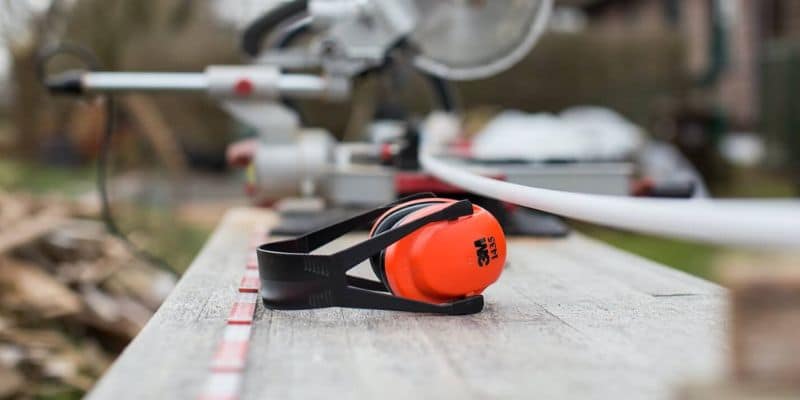 ear protection on a workbench