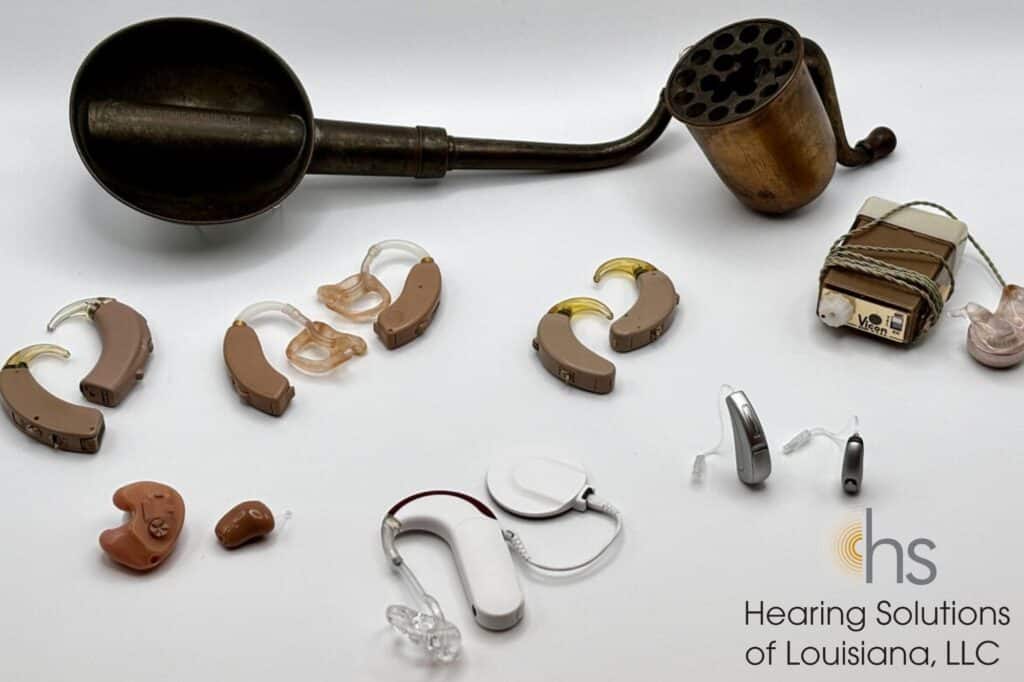 a variety of different hearing instruments throughout the years