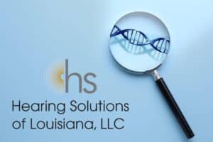 magnifying glass looking at a strand of dna